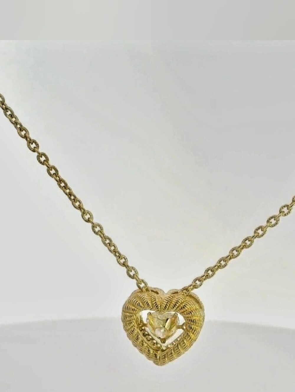 Judith Ripka Heart-shaped Twinkle Diamonique Pendant. Dancing Diamond. - Picture 12 of 14